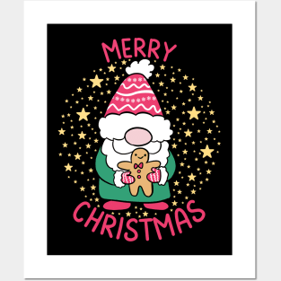 Merry Christmas gnome Posters and Art